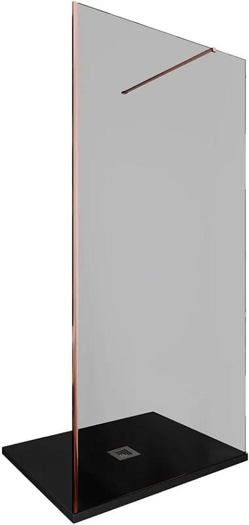 Душевая перегородка Allen Brau Infinity 1 3.21018.60.T 100 см, профиль медь браш, стекло тонированно