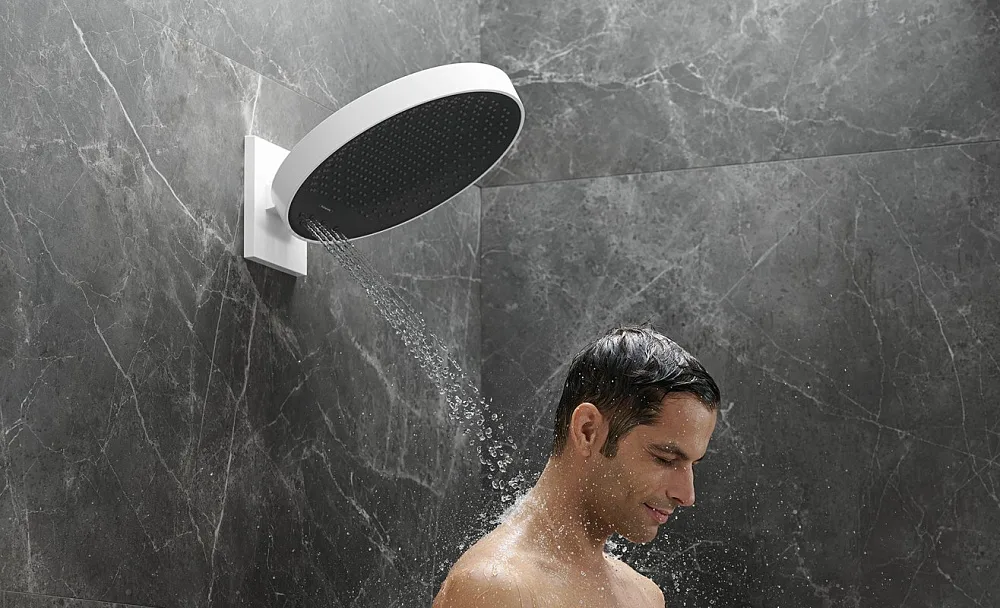 Верхний душ Hansgrohe Rainfinity 26234700 Sancos — официальный сайт