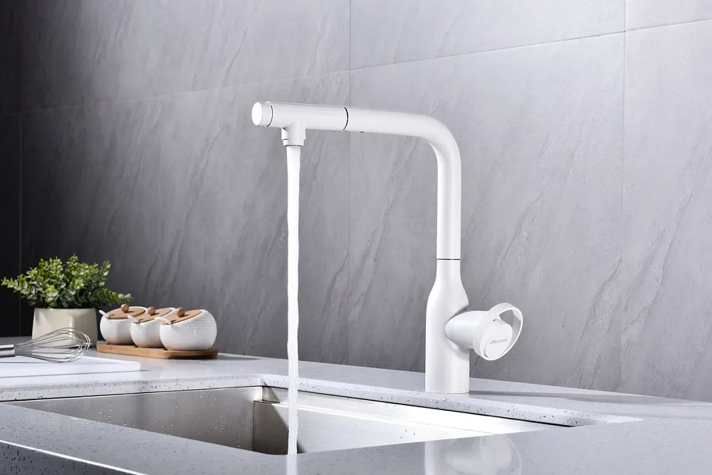 Смеситель для кухни Paulmark Urban Ur213104-WH матовый белый Sancos — официальный сайт
