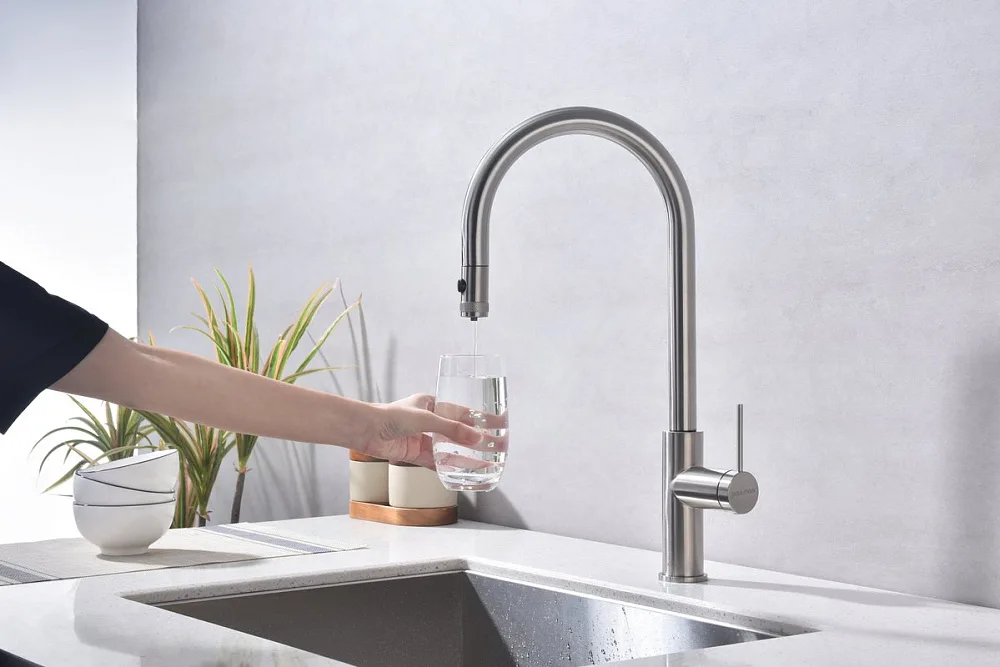 Смеситель для кухни Paulmark Galant Ga213077-BS брашированная сталь Sancos — официальный сайт