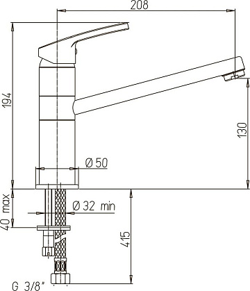Смеситель для кухни Paini Miura MRCR573GMLMKM