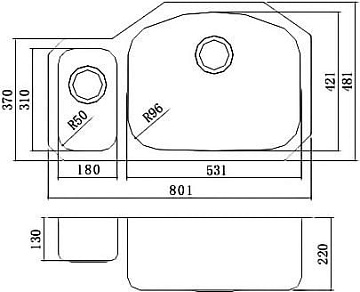Мойка кухонная Oulin OL-U601