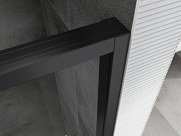 Душевой уголок Abber Komfort AG93130B-S102B 130х100 см, профиль черный, стекло прозрачное