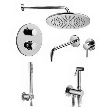 Комплект для ванной Paffoni Light KITZLIQ018CR006 С ВНУТРЕННЕЙ ЧАСТЬЮ, хром