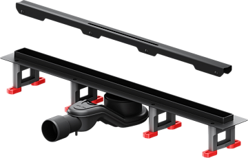 Душевой трап (лоток) AM.PM MasterFlow Slim line 60 см, черный матовый