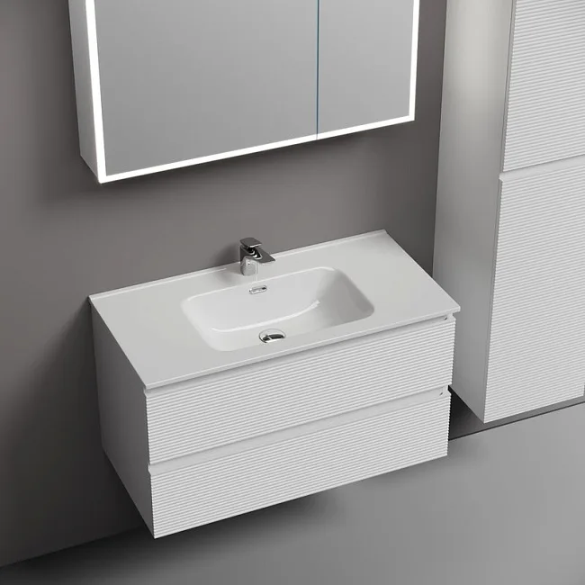 Тумба под раковину Sancos Folk 90 подвесная Bianco (белый), FL90W Sancos — Оригинал