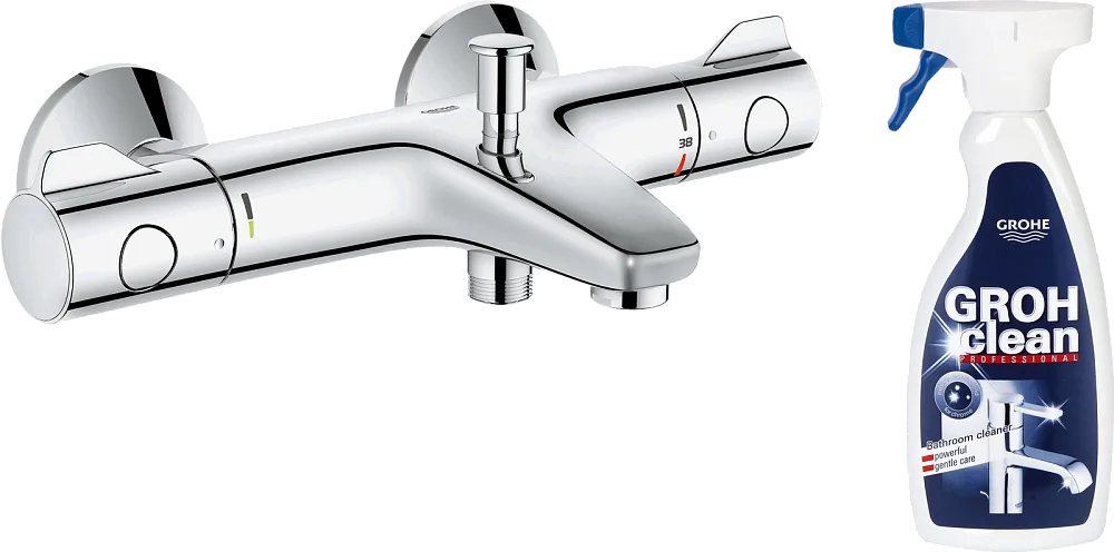 Термостатический смеситель Grohe Grohtherm 800 34567000, + средство для металлических поверхностей G Sancos — официальный сайт