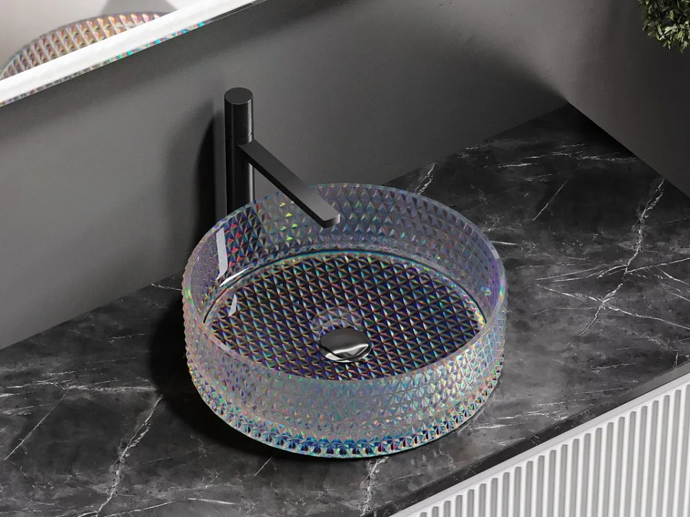 Накладная раковина Ceramicanova Cristal CN6059 неон Sancos — официальный сайт