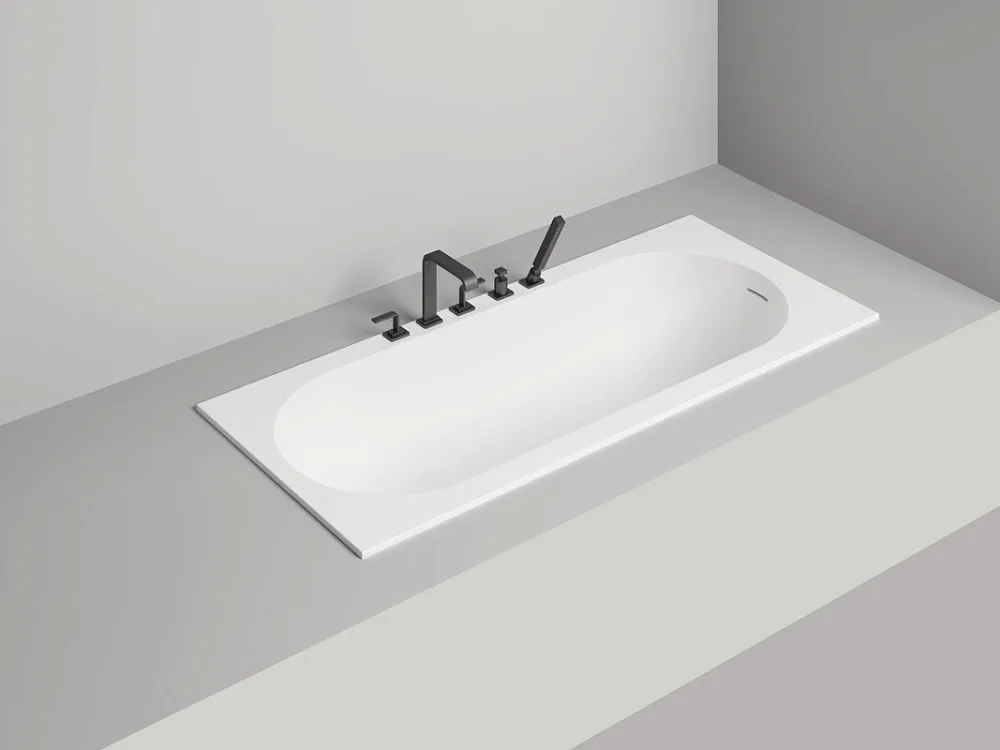 Ванна из искусственного камня Salini Ornella Kit S-Sense 170x70 см, встраиваемая, матовая белая, на  Sancos — официальный сайт
