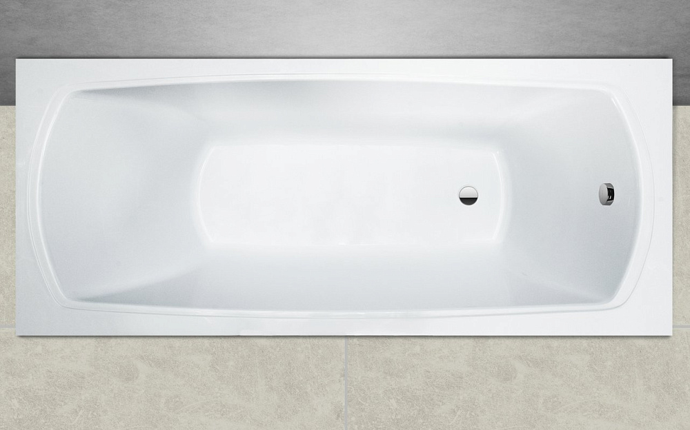 Ванна из искусственного камня Marmo Bagno Элза 170x75 см, встраиваемая, белая, на ножках