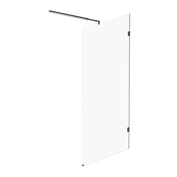 Душевая перегородка AM.PM X-Joy W94WI-100-F1-BTE 100x195, фурнитура черная, стекло прозрачное