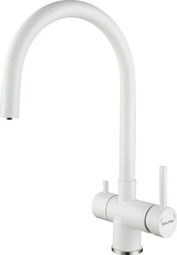 Смеситель для кухни Paulmark Heller He213218-WH белый матовый