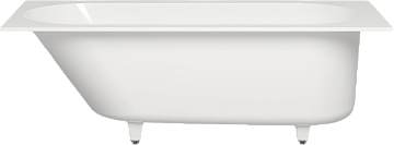 Ванна из искусственного камня Salini Ornella S-Sense 180x80 см, встраиваемая, матовая белая, на ножк