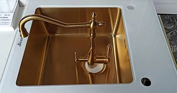 Смеситель для кухни Seaman Barcelone SSL-5387 gold  satin