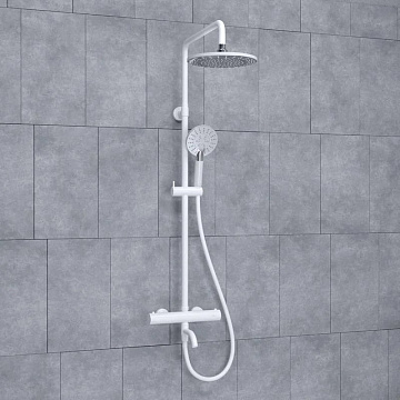 Душевая стойка Wasserkraft Mindel 8500 A188.067.058.WM Thermo, с термостатом, белая
