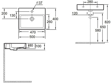 Накладная раковина Jacob Delafon Sully EVT112-00