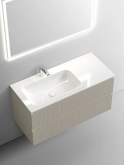 Тумба под раковину Sancos Snob T 100 подвесная Beige soft (капучино), SNT100LCE Sancos — Оригинал