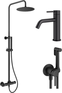 Комплект для ванной Plumberia Selection Ixo KITZXO6302NO53 черный матовый