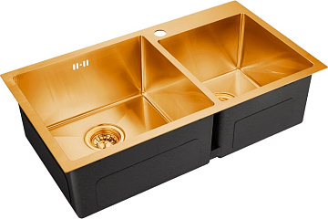 Мойка кухонная Emar PVD EMB-210 PVD Nano Golden