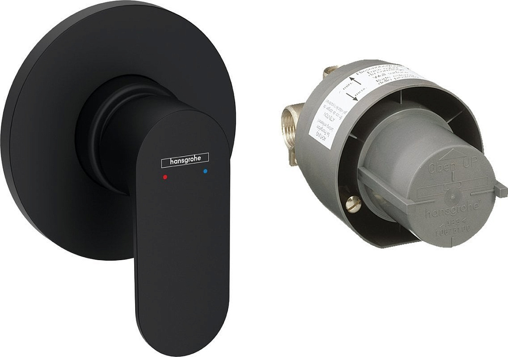 Встраиваемый смеситель Hansgrohe Rebris S 72648670 С ВНУТРЕННЕЙ ЧАСТЬЮ, черный мато