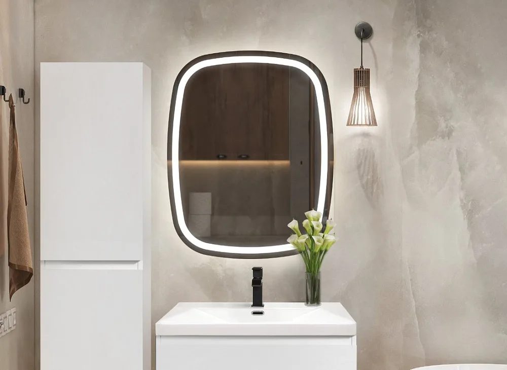 Зеркало Cezares Molveno 100х80 с подсветкой Sancos — официальный сайт