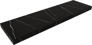 Столешница в ванную под раковину Armadi Art Flat Nero Marquina 160 с кронштейнами