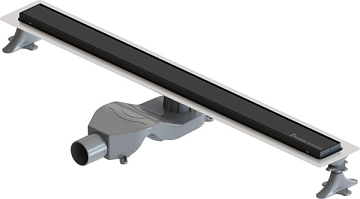 Душевой трап (лоток) Boheme Premium Linear 80 см, черный