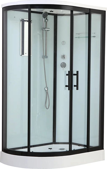 Душевая кабина Timo Standart T-6602 B R, профиль черный, с низким поддоном
