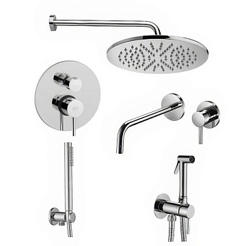 Комплект для ванной Paffoni Light KITZLIG018CR006 С ВНУТРЕННЕЙ ЧАСТЬЮ, хром