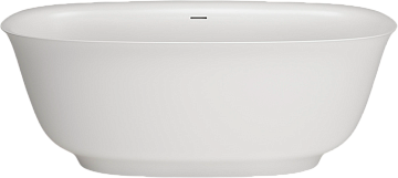 Ванна из искусственного камня Plumberia Selection Seta 170x75 см, отдельностоящая, матовая белая, ов