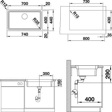 Мойка кухонная Blanco Etagon 700-IF