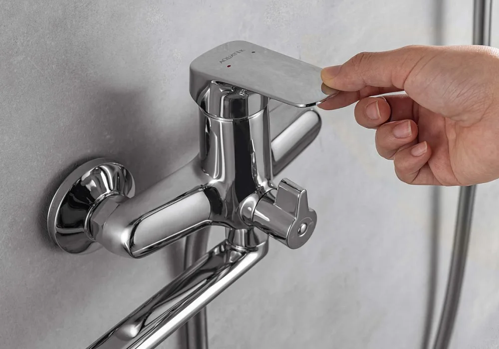 Смеситель для ванны с душем AQUATEK Вега AQ1042CR, хром Sancos — официальный сайт