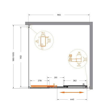 Душевой уголок Cezares Molveno AF 31 100 C CR IV 100х100 см, профиль хром, стекло прозрачное