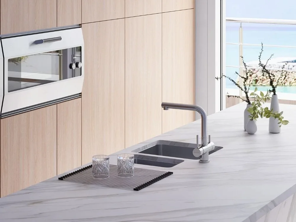 Мойка кухонная Omoikiri TADZAVA 38-U-IN нержавеющая сталь Sancos — официальный сайт
