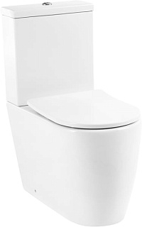 Унитаз-компакт напольный BelBagno Marino BB105CPR BB2031SC с микролифтом, безободковый, глянцевый бе