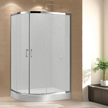 Душевой уголок Cezares Eco O-RH-2 120x90, профиль хром, стекло текстурное