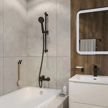 Душевой шланг IDDIS Optima Home OPH12BLi19, 120 см, черный матовый