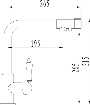 Смеситель для кухни Zorg Sanitary ZR 320 YF-33