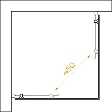 Душевой уголок RGW Passage PA-030 80x80 см, профиль хром, стекло матовое