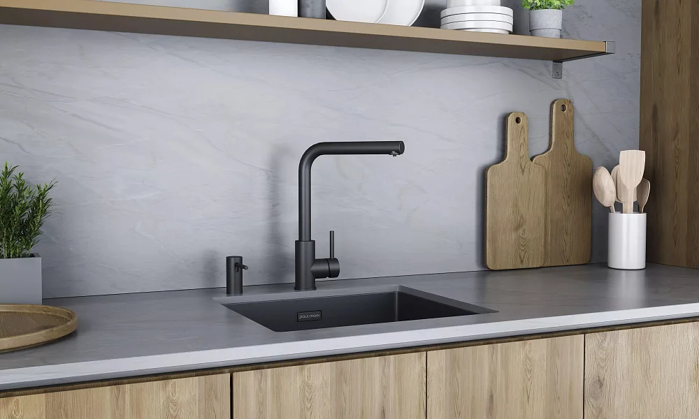 Дозатор для кухонной мойки,Paulmark Stork  D006-AN антрацит Sancos — официальный сайт