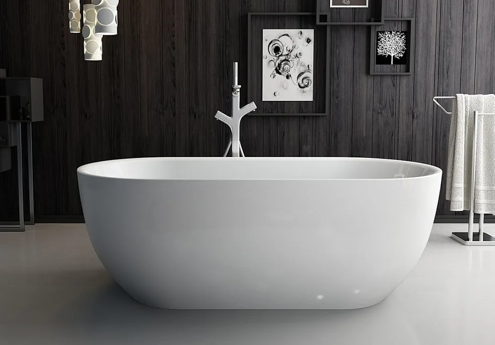 Акриловая ванна BelBagno BB70-1500-800 150x80 см, отдельностоящая, белая, овальная, на ножках Sancos — официальный сайт