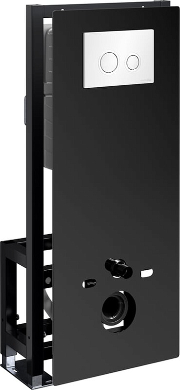 Система инсталляции для унитазов Wasserkraft Glan 66TLT.010.ME.BL.WH01, с кнопкой смыва белой