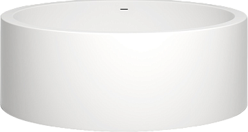 Ванна из искусственного камня Salini Isola S-Sense 200x200 см, отдельностоящая, матовая белая, кругл