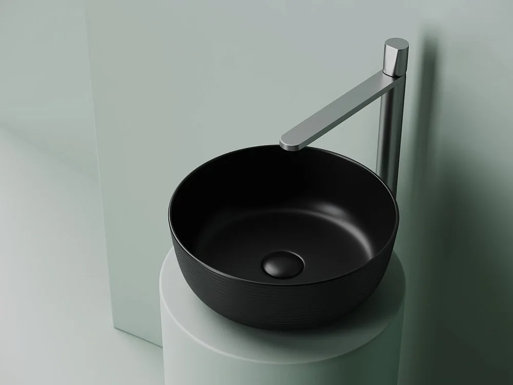 Накладная раковина Ceramicanova Element CN6073MB черная матовая Sancos — официальный сайт