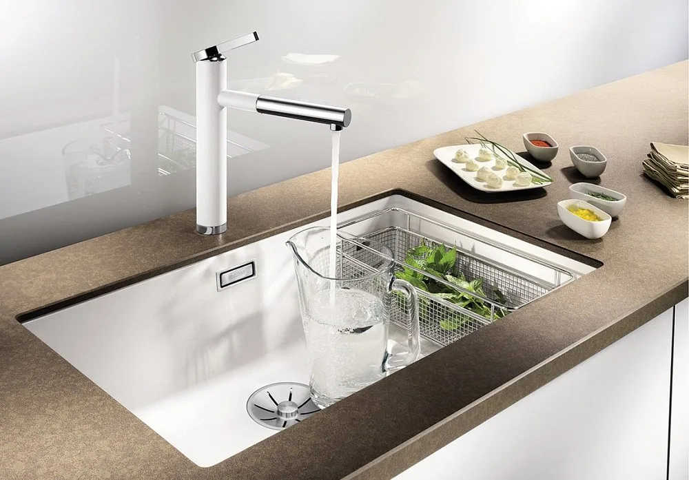 Мойка кухонная Blanco Subline 700-U Level белая Sancos — официальный сайт