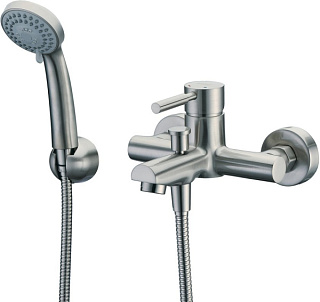 Смеситель для ванны с душем Wasserkraft Wern 4201, матовый хром