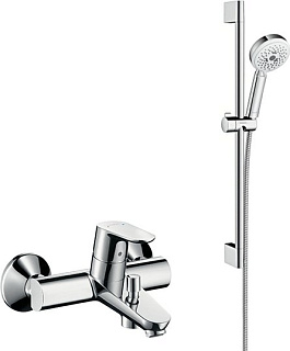 Смеситель для ванны с душем Hansgrohe Focus E2 31940000, + Душевой гарнитур Hansgrohe Crometta 100 M