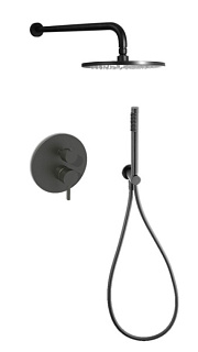 Душевой комплект Paffoni Light KITLIG018NO, С ВНУТРЕННЕЙ ЧАСТЬЮ, черный матовый