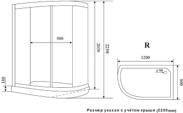 Душевая кабина Timo Premium ILMA 902 R Black