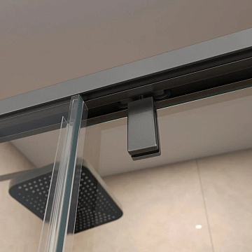 Душевой уголок BelBagno Soft Close-1 AH-1-100/90-C-GM профиль оружейная сталь